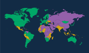 Freedom in the World 2023 Map